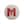 Red on White Letter M