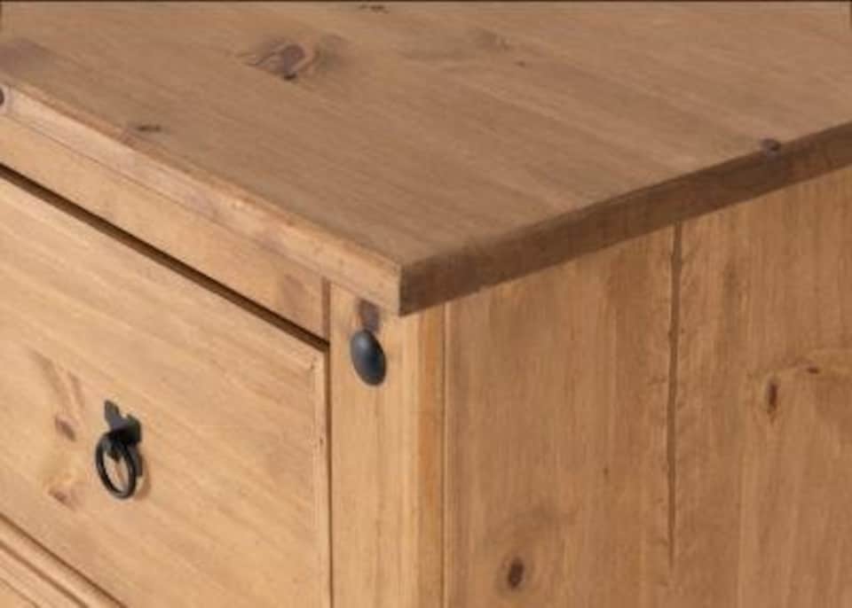 image 1 of Corona 1 Door 4 Drawer Low Wardrobe Brown