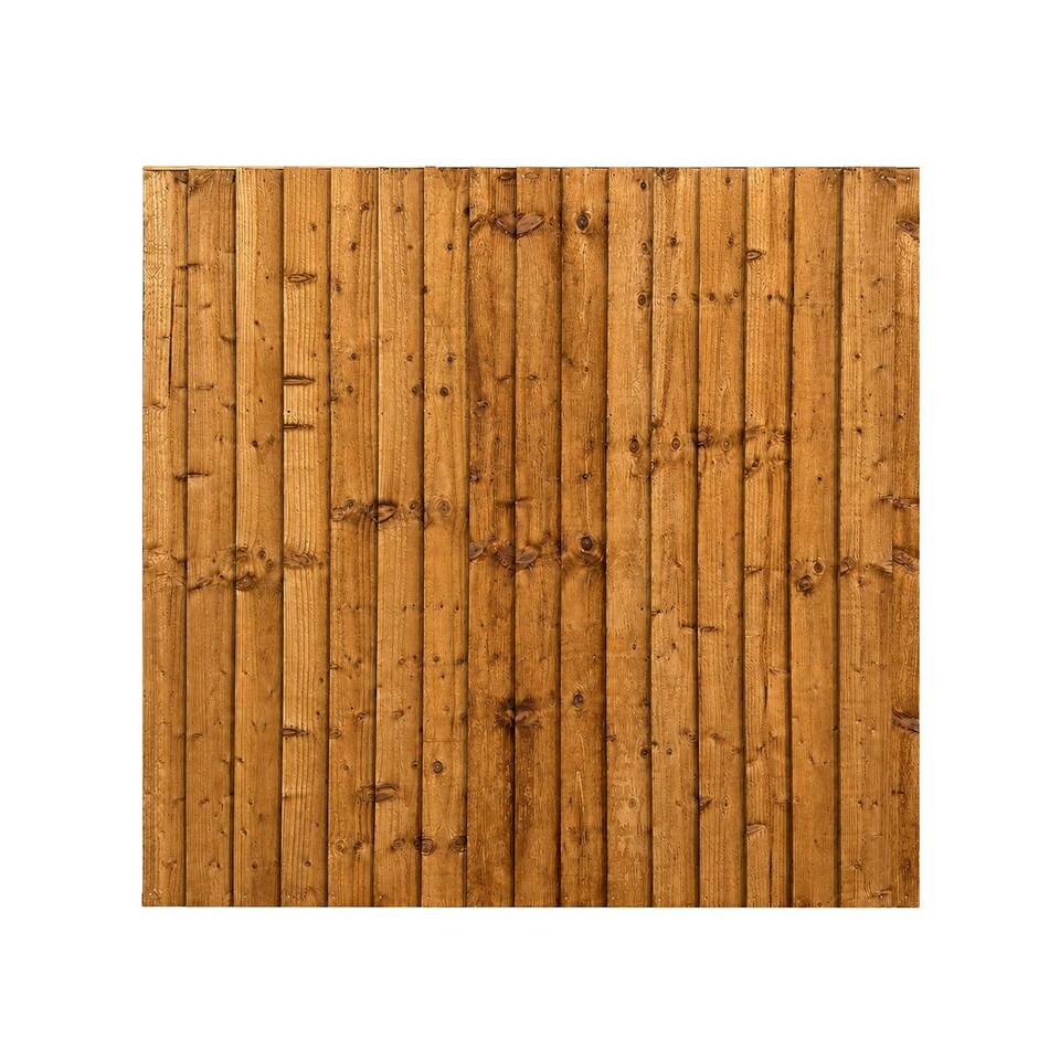 image 1 of Snowdon Timber Treated Brown Feather Edge Close Board Fence Panel (W) 1828mm (H) 1800mm