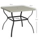 image 7 of Outsunny Garden Dining Table w/ Umbrella Hole, Dining Table for 4, Grey