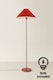 image 4 of ValueLights Akira Burnt Orange Pleated Shade Freestanding Floor Lamp & Bulb | Orange