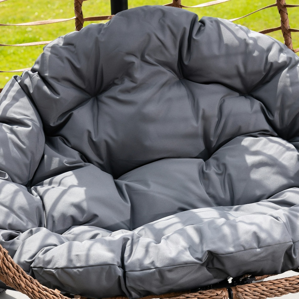image 1 of Aylesbury Swing Egg Pod Chair - Dark Grey