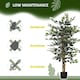 image 5 of HOMCOM Artificial Ficus Tree with Lifelike Leaves and Natural Trunks Green | Green | 7.5ft