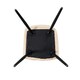 image 6 of Single Camden Modern Velvet Dining Chair with Armrests, Quilted Design & Black Metal Legs Cream