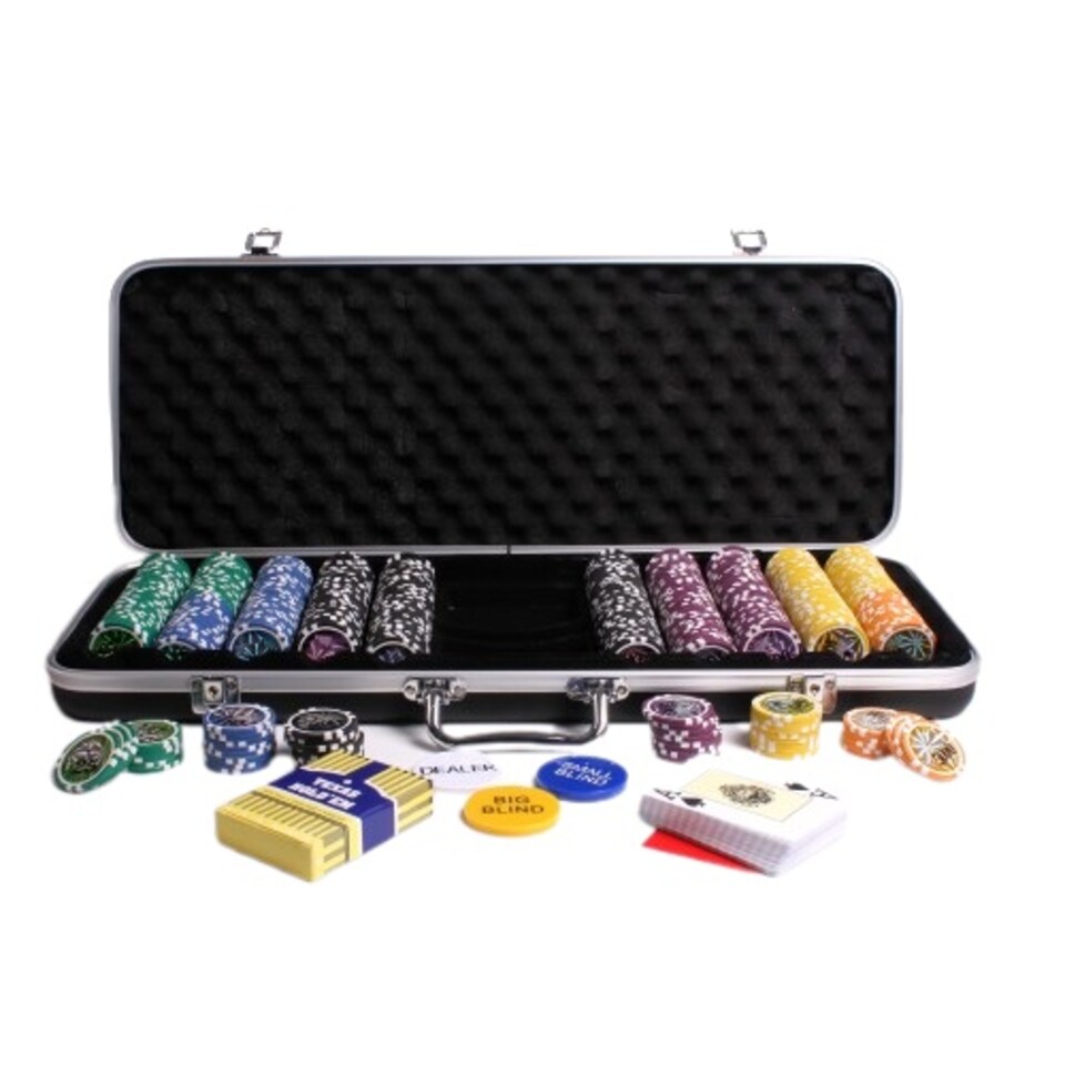 image 1 of Traditional 500 Piece 13.5g Poker Chip Set