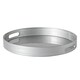 image 1 of Argon Tableware 6x Serving Trays - 33cm - Round Tray Metallic Decorative Breakfast Tray Melamine Food Tray | Silver | Silver | One Size | 6
