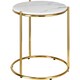image 8 of Side Table Ellsa - marble top, steel frame, elegant design White | Gold