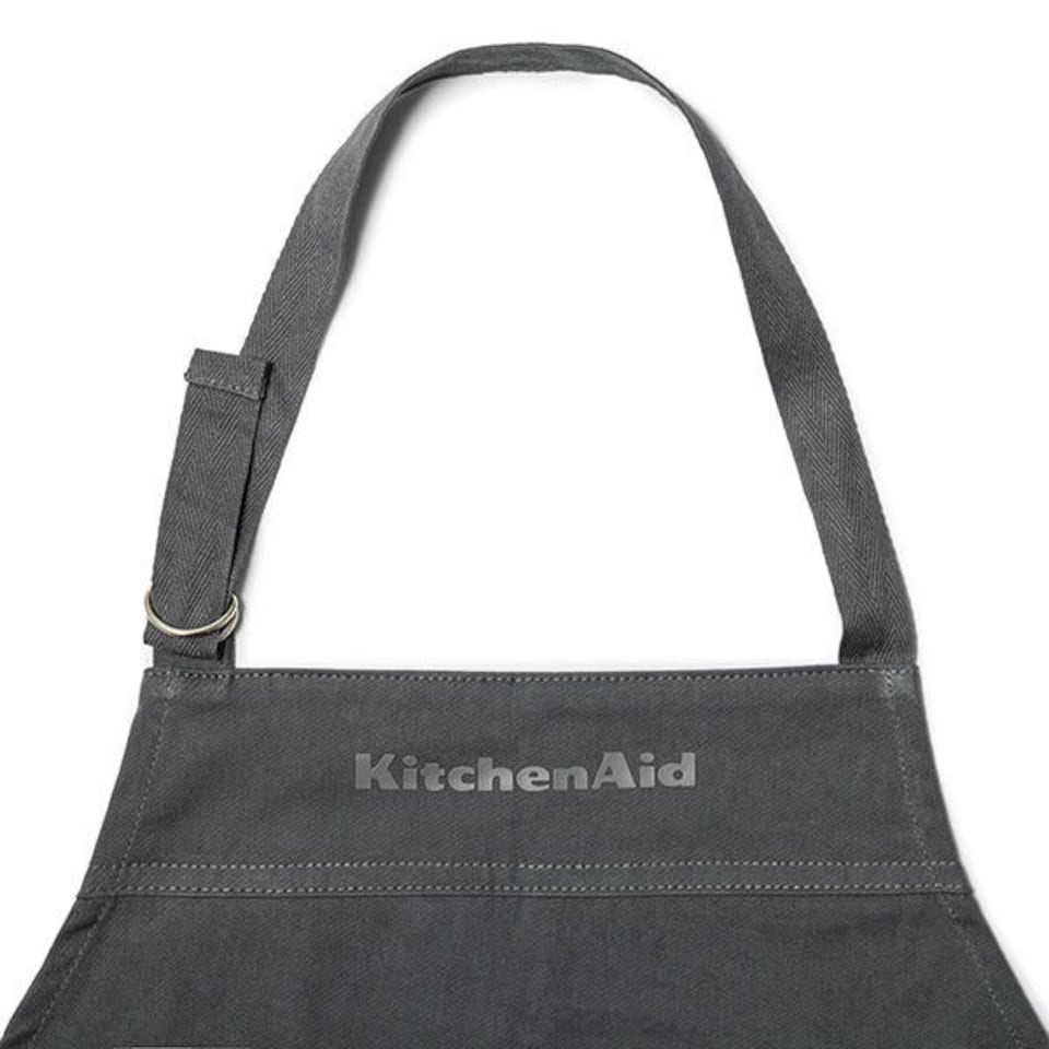 image 1 of KitchenAid Tabbed Apron Charcoal Grey