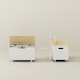 image 7 of AIYAPLAY Toy Box for Kids, Toy Chest with Wheels and Safety Hinges, White
