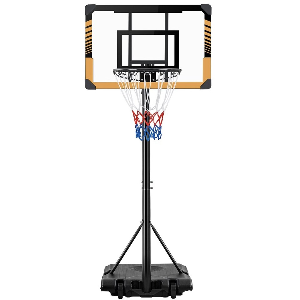 image 1 of Yaheetech 2.16-2.46M Portable Basketball Hoop Brown