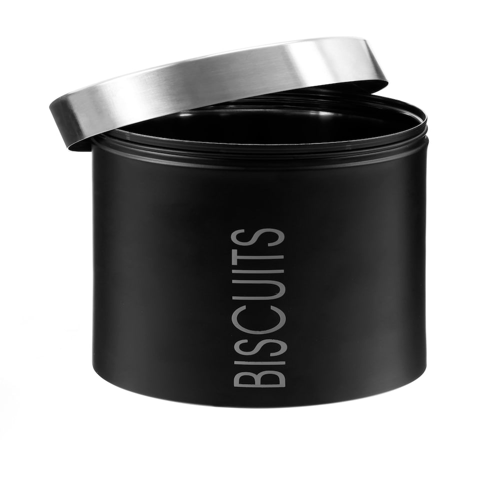 image 1 of Maison by Premier Black Enamel Biscuit Canister