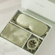image 4 of Silk Addict 100% Mulberry Silk Gift Set - Olive Green