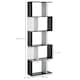 image 3 of HOMCOM 5-tier Bookcase Storage Display Shelving S Shape design Unit