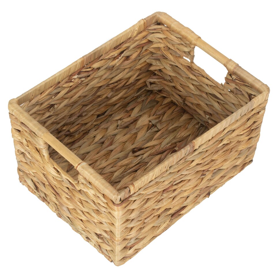 image 1 of Nordic Water Hyacinth Storage Basket Brown | Brown | L