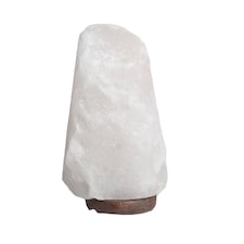 Haven Dimmable White Himalayan Salt Lamp on a Premium Wooden Base - Mood Light and Home Decor Accessory (Medium)