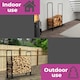 image 5 of 120cm Outdoor Metal Log Holder Storage Rack with Cover