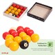 image 4 of Full Size UK Regulation 16 Red and Yellow Pool Ball Set | Multi
