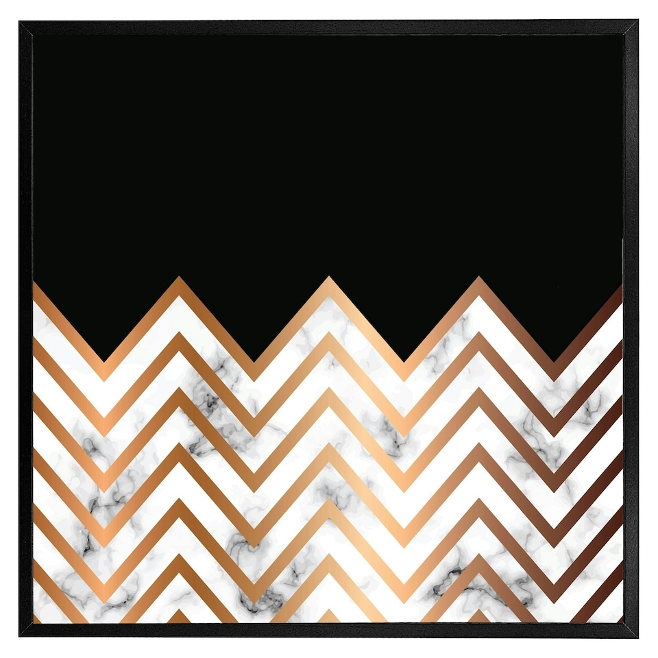 image 1 of Marble zig zag pattern (Picutre Frame) Black | M