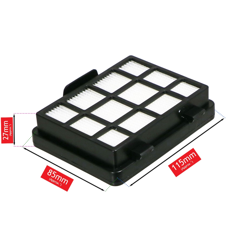 image 1 of SPARES2GO HEPA Filter Kit for Morphy Richards 980563 980571 Cylinder Vacuum Cleaner