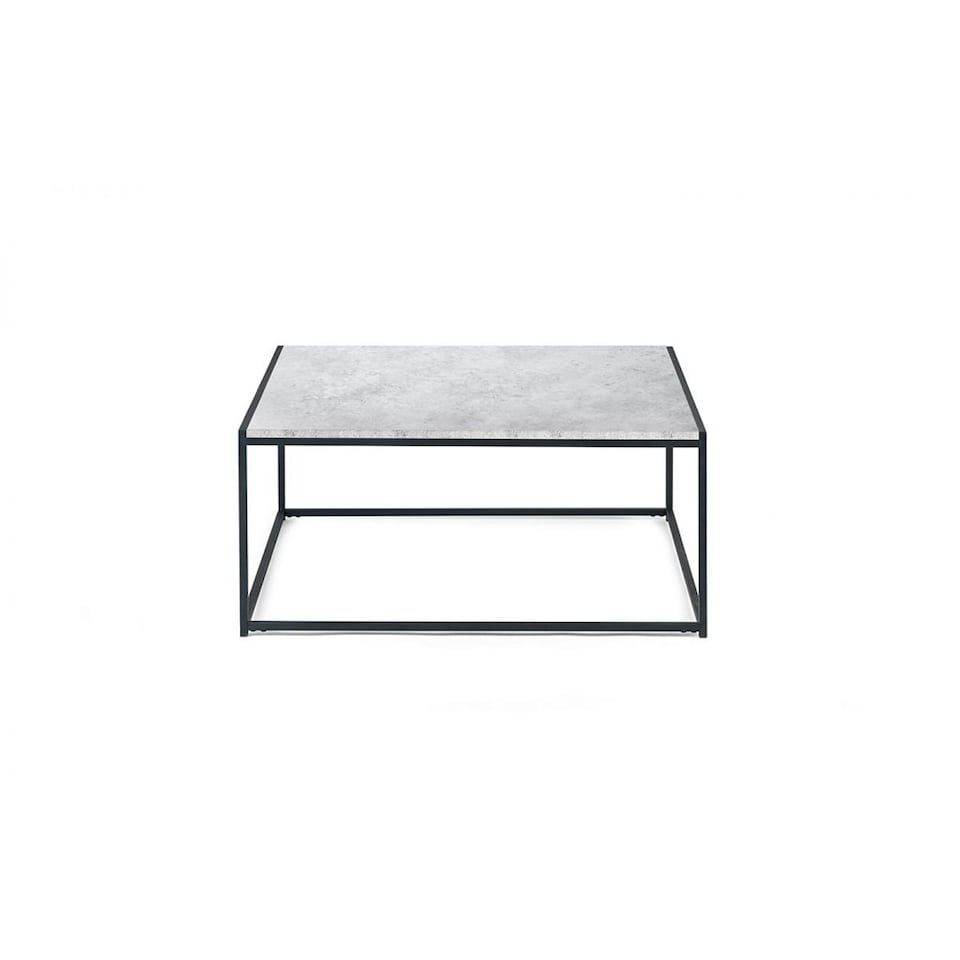 image 1 of Concrete Effect Square Coffee Table | Grey | Grey