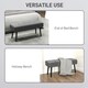 image 5 of HOMCOM End of Bed Bench with Thick Padding and Steel Legs for Entryway, Grey