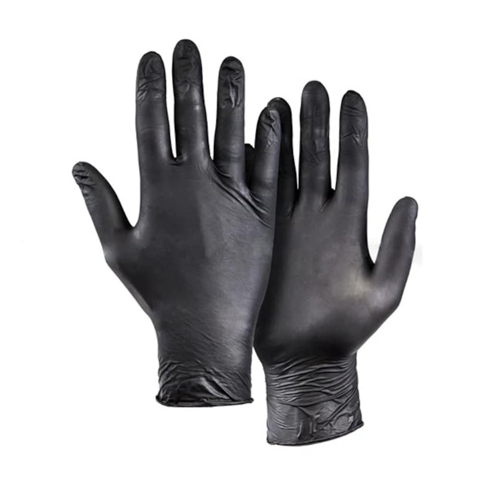 MP Premium Black Nitrile Gloves Size XL (Pack of 100) for Superior Protection and Comfort