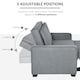 image 5 of HOMCOM 2 Seater Pull Out Sofa Bed, Fabric Click Clack Sofa Bed with Wood Legs, Convertible Sleeper Couch for Living Room, Guest Room, Grey
