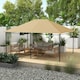 image 2 of Outsunny 3 x 4m Gazebo Canopy Replacement Gazebo Roof Cover, Khaki