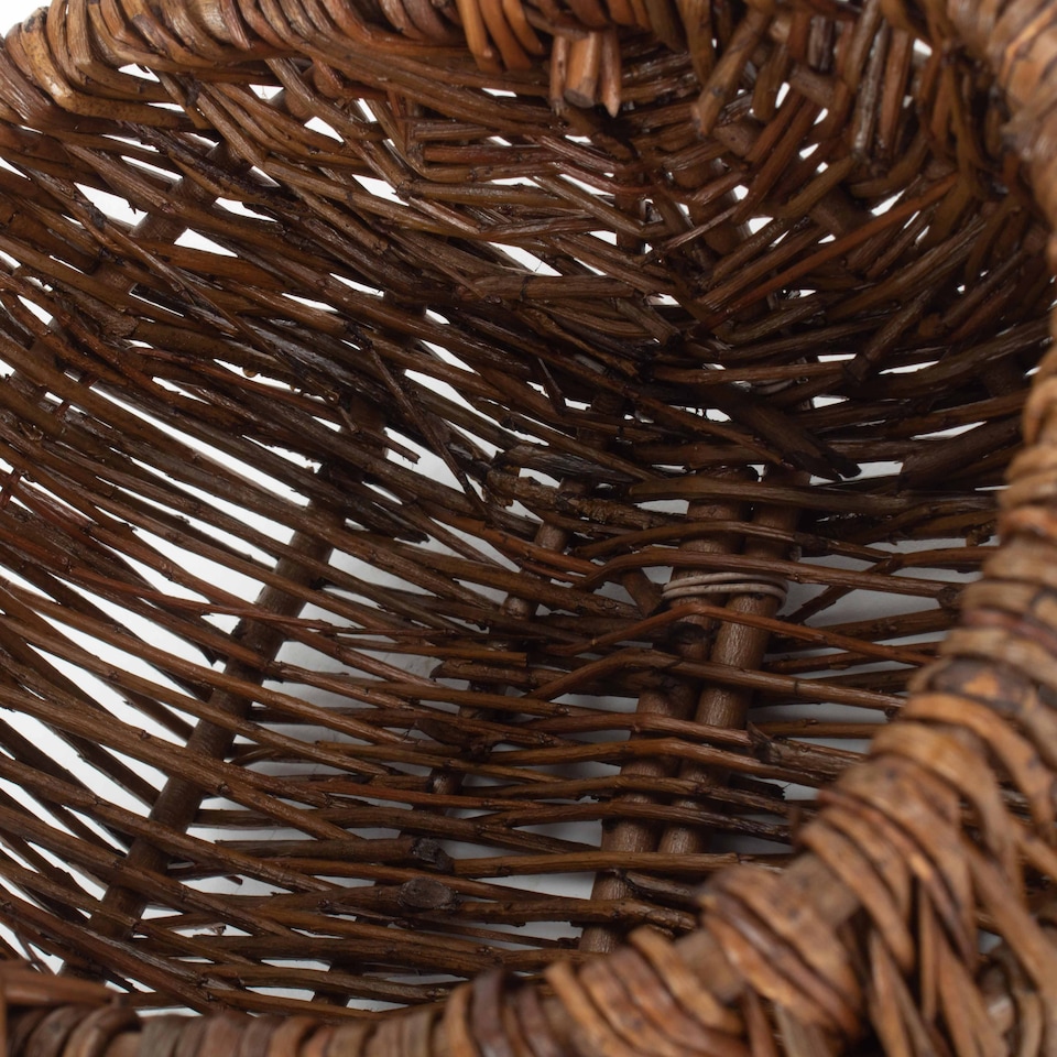image 1 of Small Rustic Shopping Basket | Brown | Brown | S