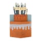 image 1 of 3D Orange Cake and Candles Design Uncle Birthday Card