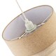 image 3 of Contemporary Round Triple Tier Beige and Oatmeal Linen Pendant Shade