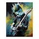 image 3 of Punk Music Yellow Guitarist Playing Home Decor Black Framed Wall Art Print A4