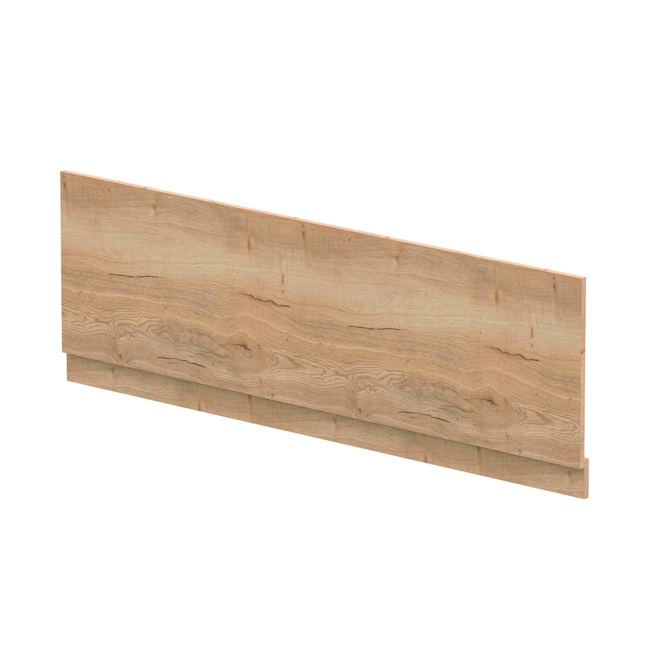 image 1 of Balterley Edge/Power Straight Front Bath Panel & Plinth - Textured Woodgrain Autumn Oak | Brown | Autumn Oak | 1