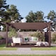 image 2 of Premium Pergola and Decking Kit - Wood - L360 x W360 x H270 cm - Rustic Brown