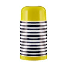 Interiors by Premier Stainless Steel Stripe 350ml Vacuum Flask, Leak-Proof Thermos Travel Flask For Hot and Cold Beverages