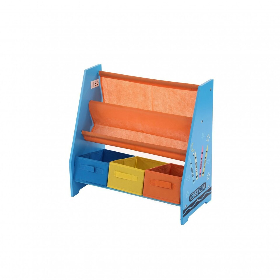 image 1 of Oypla Childrens Organisation Crayon Bookcase Shelf Storage Rack Sling