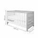 image 5 of Tutti Bambini Modena 3 in 1 Cot bed - Grey Ash/White