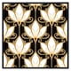 image 1 of Black& gold floral pattern (Picture Frame) Black | XL