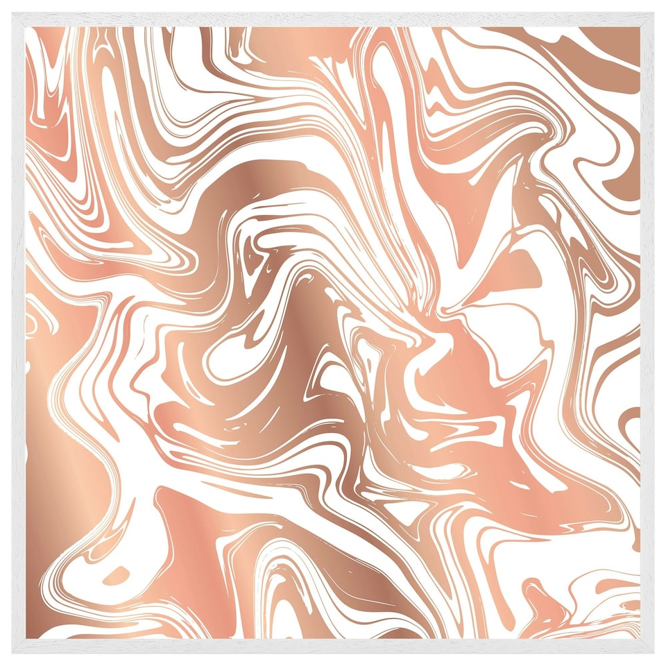 image 1 of Rose gold marble (Picture Frame) White | XL