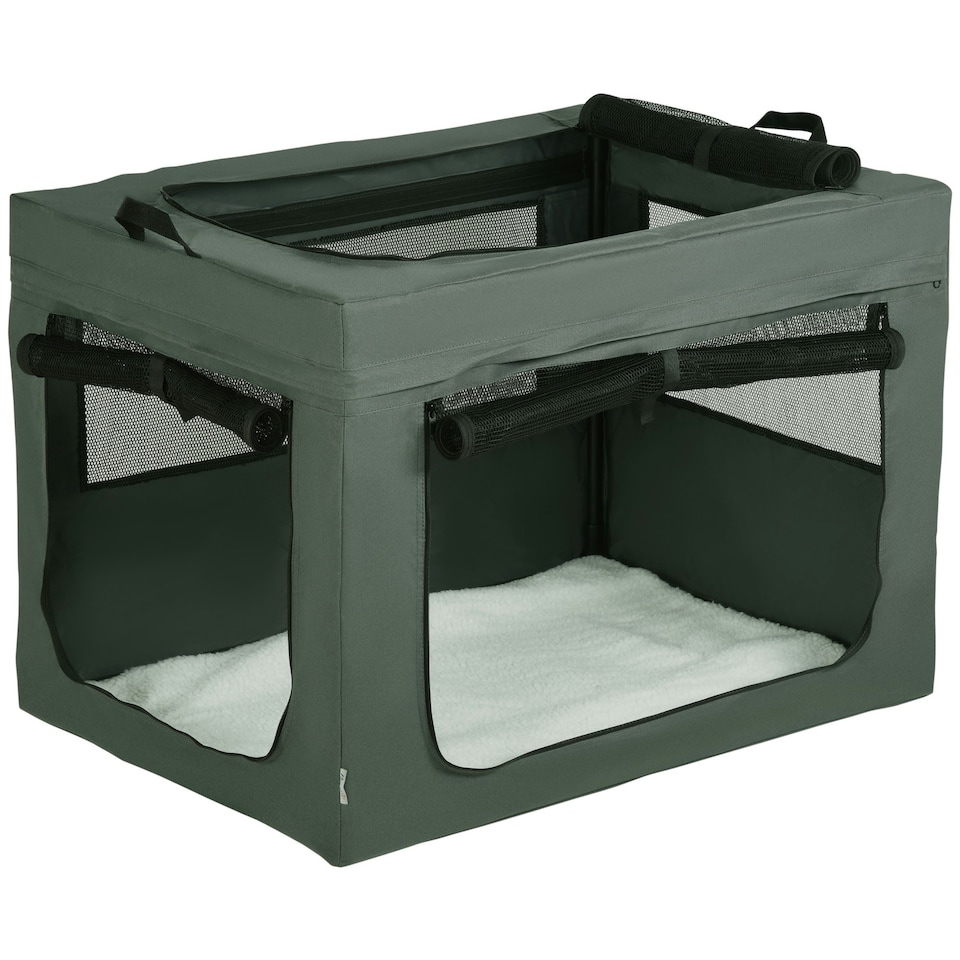 image 1 of PawHut 90cm Soft Side Pet Carrier w/ Cushion, for Large Dogs - Grey