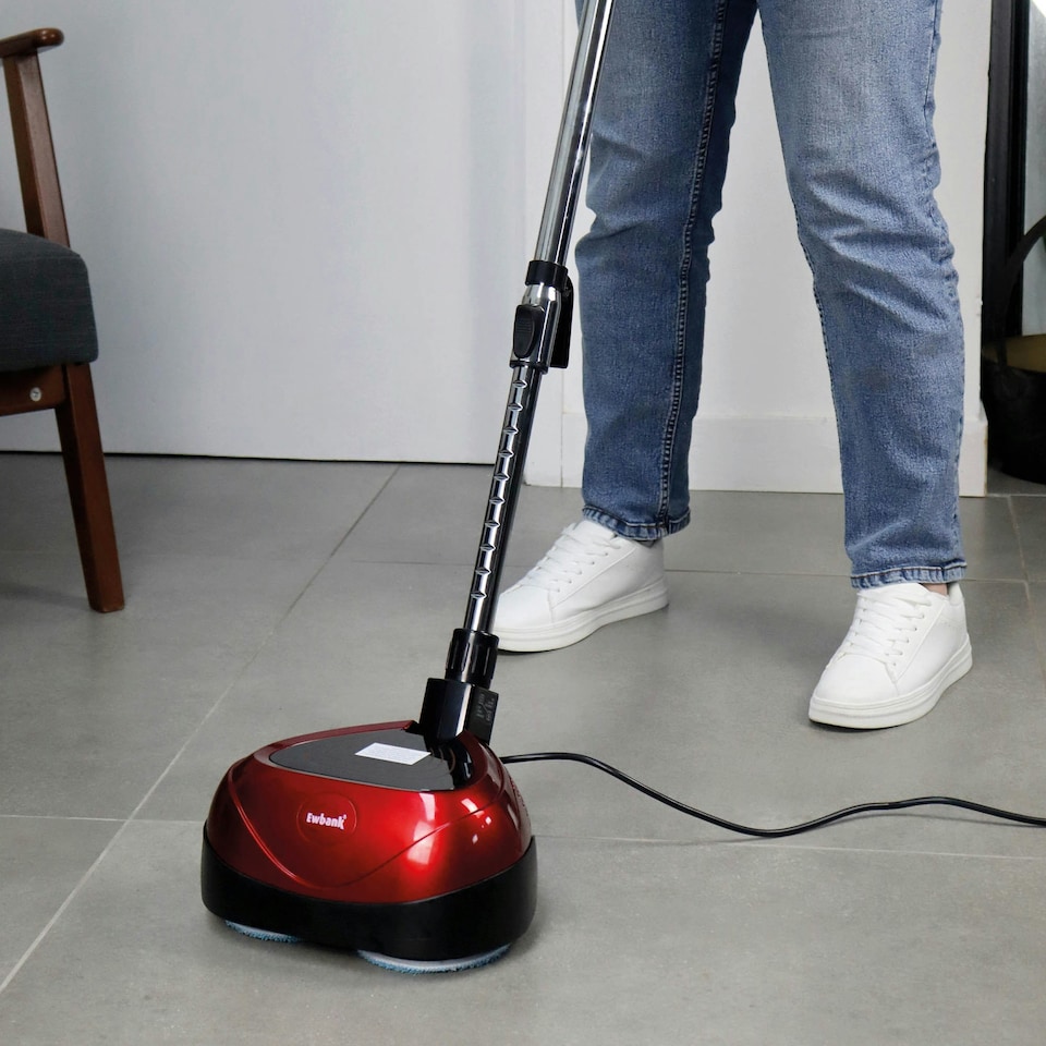 image 1 of Ewbank EP170 Lightweight Floor Polisher, Cleaner, Buffer and Scrubber with Reusable Pads, Red