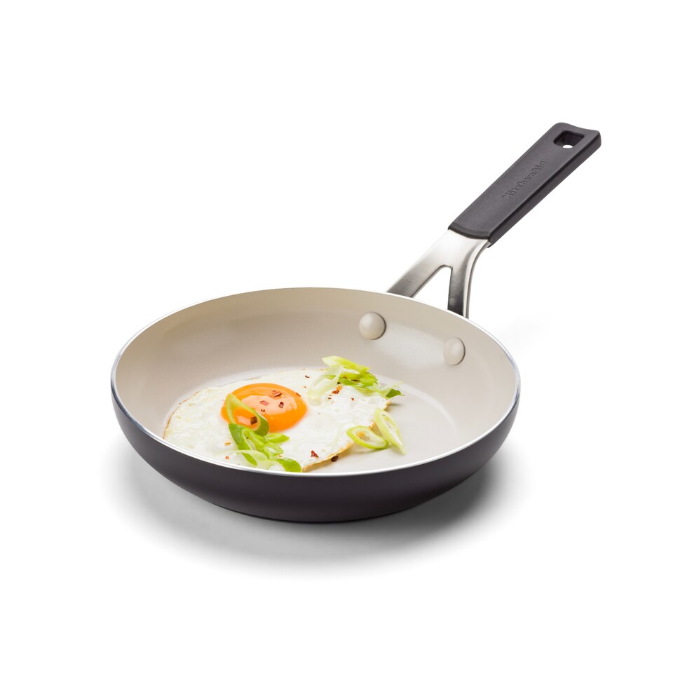 image 1 of KitchenAid Coloured Aluminium Frying Pan, 20cm, Matt Black