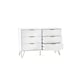 image 3 of Matte White 6 Drawer Chest