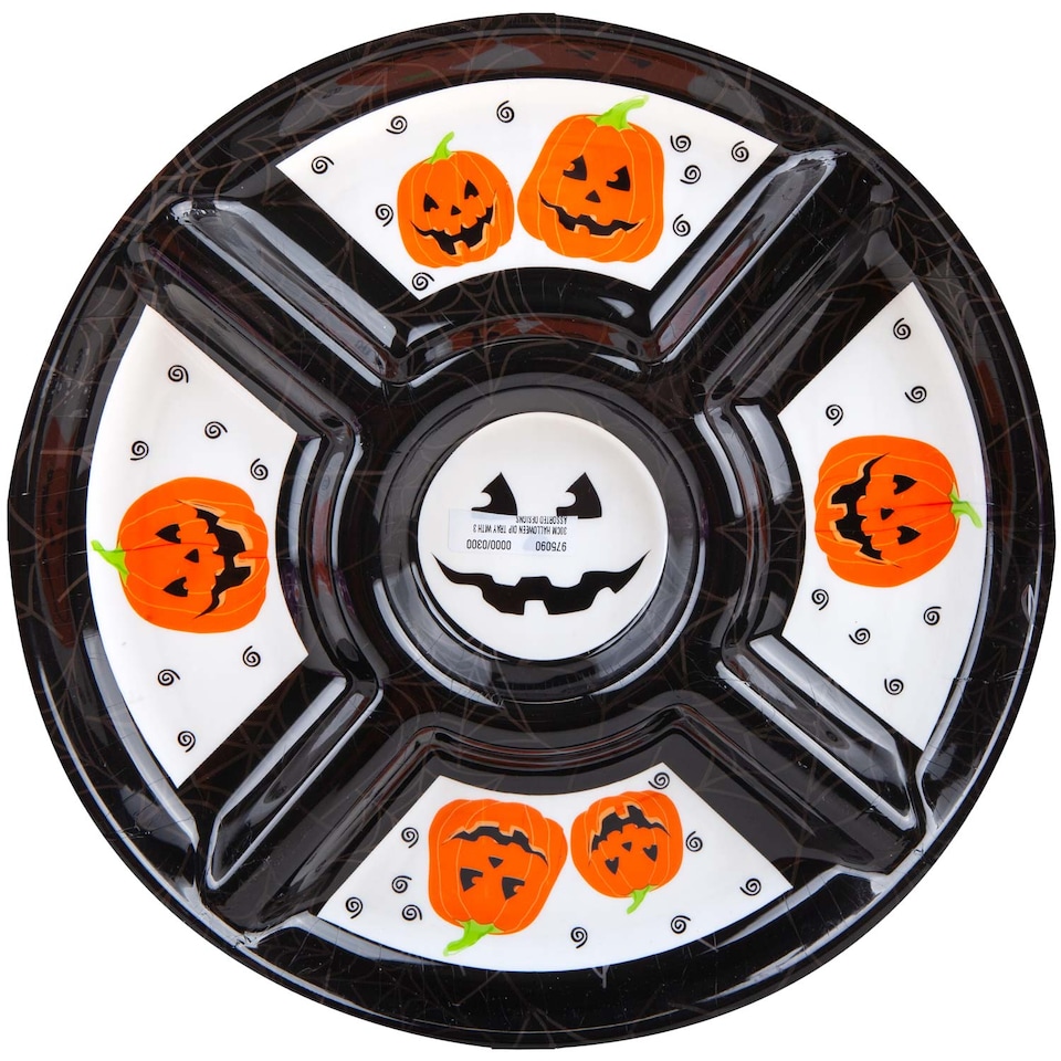 image 1 of VFM e-Store Halloween Dip Tray with Decals - Lightweight Party Serving Dish