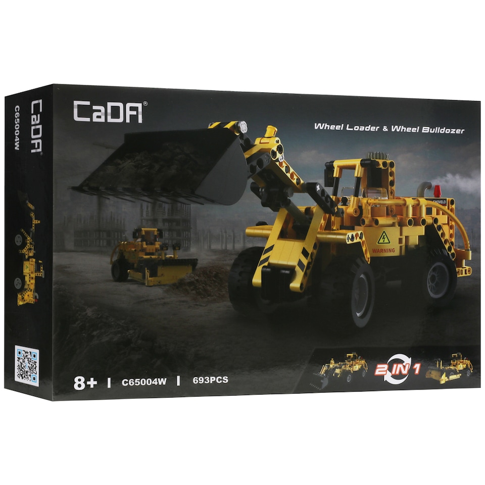 image 1 of Cada Wheel Loader & Wheel Bulldozer Construction Toy