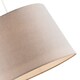 image 3 of Traditional Dark Taupe Linen Fabric Drum Lampshade with White Inner | Cream | 12"