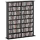 image 1 of HOMCOM CD Storage Unit DVD Tower Blu-ray Storage Shelf for Office, Black | Black