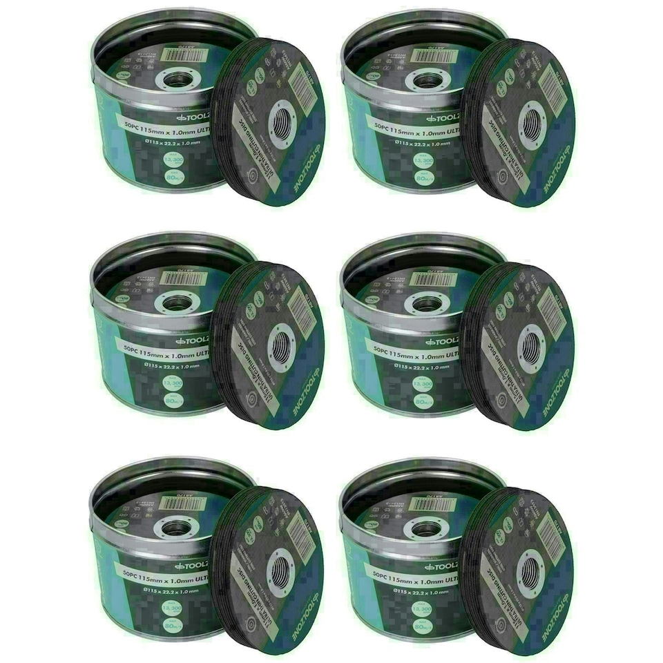 image 1 of Ultra Thin Cutting Discs 115mm (4.5in) x 1.0mm for Stainless Steel Metal 300pc