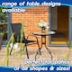 image 4 of Harbour Housewares 3pc Sussex Round Glass Top Patio Bistro Set - Black Black