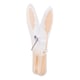 image 5 of JVL Grey Peg Basket with 48 Soft Touch Leaf Clothes Pegs,  Assorted Colours
